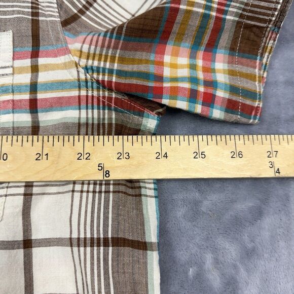 Toad & Co Smythy Shirt Mens Sz XL Plaid Short Sleeve Button Up Hiking Organic - Picture 8 of 9